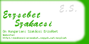 erzsebet szakacsi business card