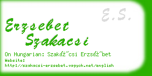 erzsebet szakacsi business card